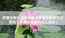 苹果手机密码怎么修改苹果手机怎么改密码「苹果手机密码怎么修改」